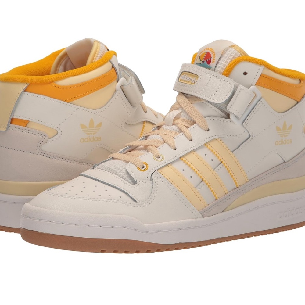 Adidas Originals Men's Forum Mid Sneaker, Cloud White/Crew, Size 10.5